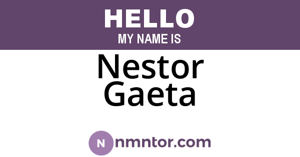 Nestor Gaeta