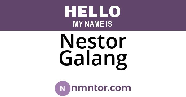 Nestor Galang