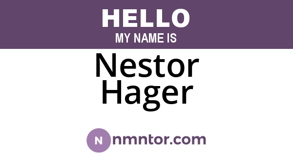 Nestor Hager