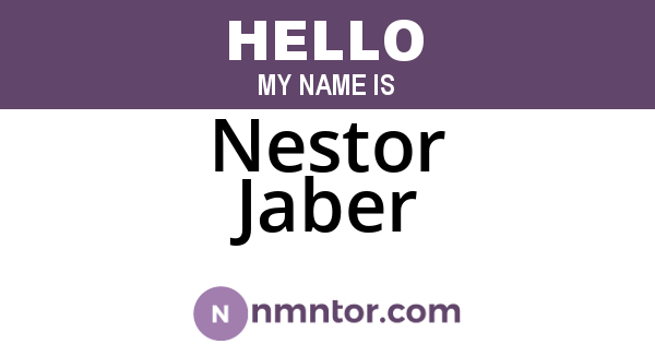 Nestor Jaber