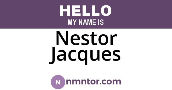 Nestor Jacques