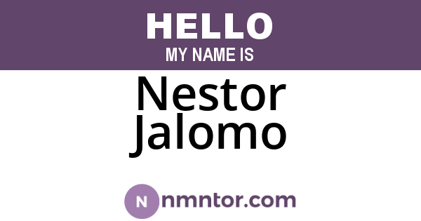 Nestor Jalomo