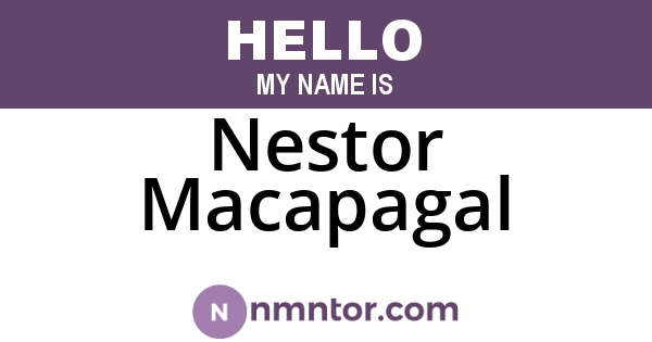 Nestor Macapagal