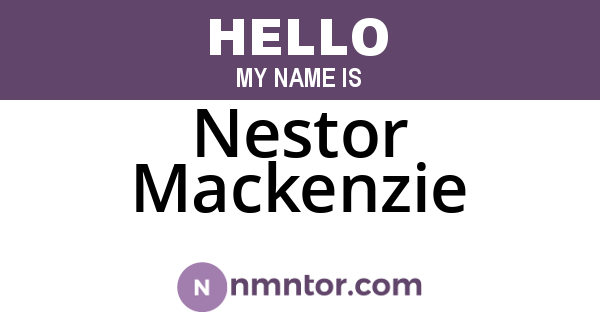 Nestor Mackenzie