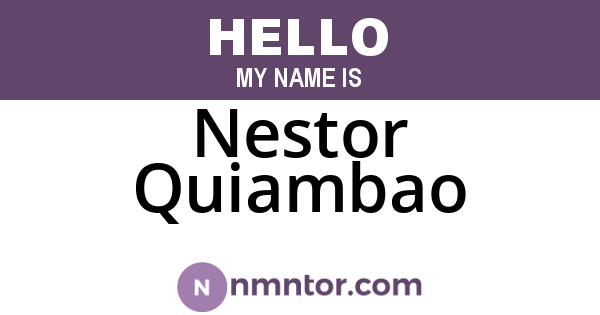 Nestor Quiambao