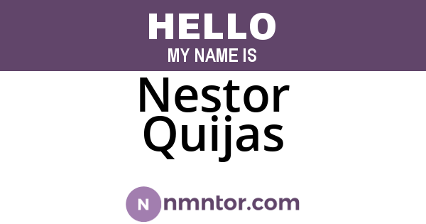 Nestor Quijas