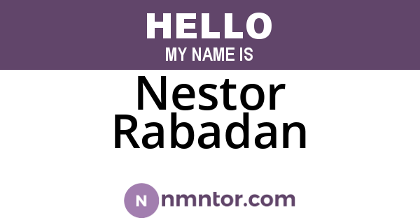Nestor Rabadan