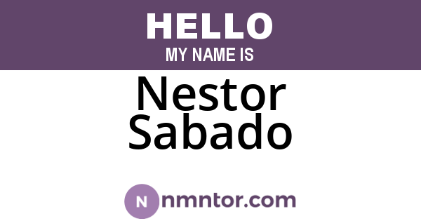 Nestor Sabado