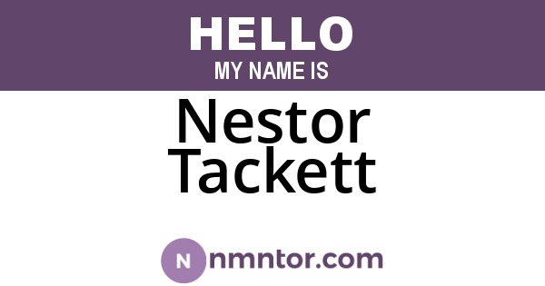Nestor Tackett
