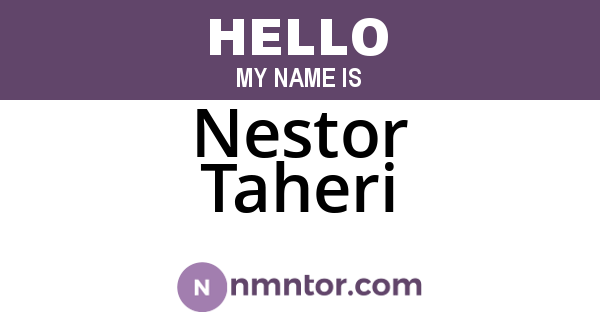 Nestor Taheri