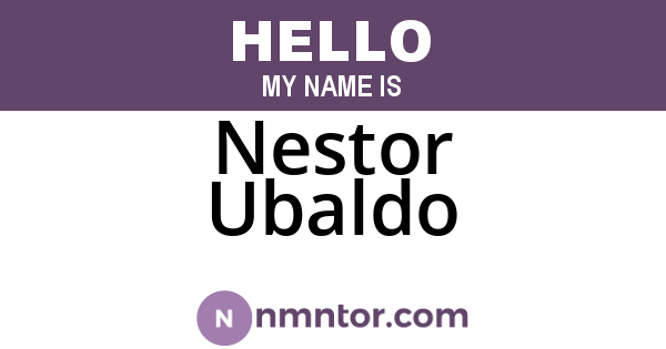 Nestor Ubaldo