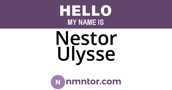 Nestor Ulysse