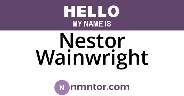 Nestor Wainwright