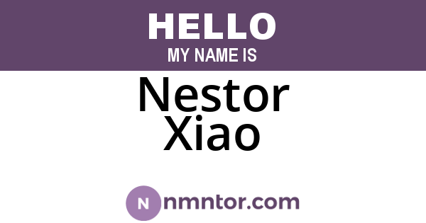Nestor Xiao