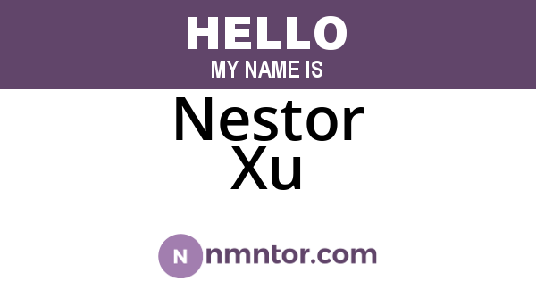 Nestor Xu