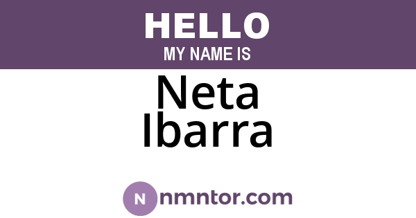 Neta Ibarra
