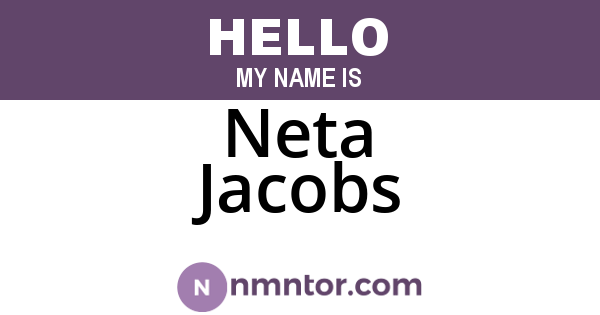 Neta Jacobs