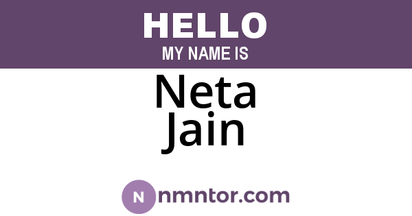 Neta Jain