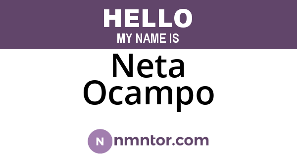 Neta Ocampo