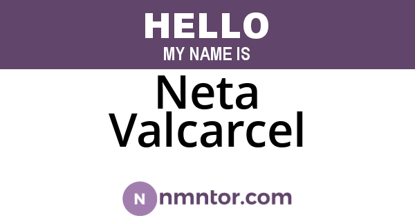 Neta Valcarcel