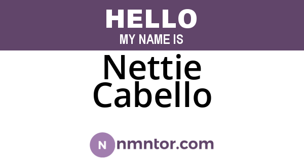 Nettie Cabello