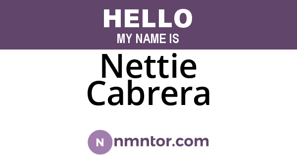 Nettie Cabrera
