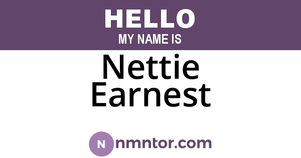 Nettie Earnest