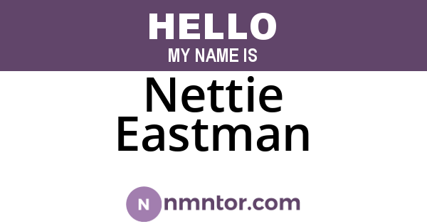 Nettie Eastman