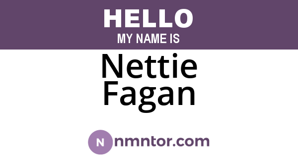 Nettie Fagan