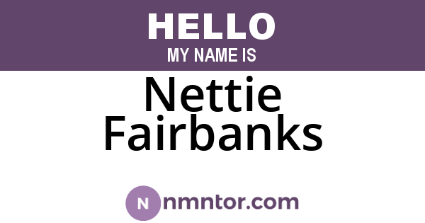 Nettie Fairbanks
