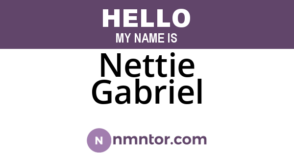Nettie Gabriel