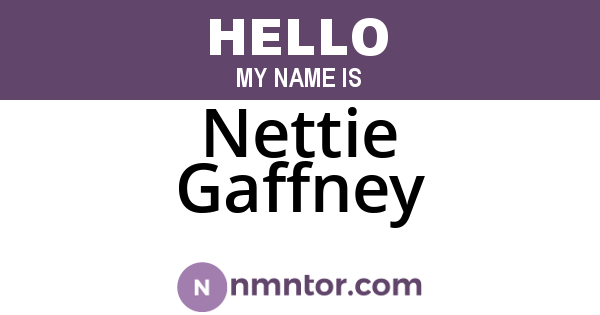 Nettie Gaffney