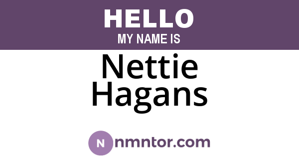 Nettie Hagans