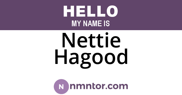 Nettie Hagood