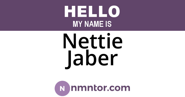 Nettie Jaber