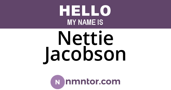 Nettie Jacobson