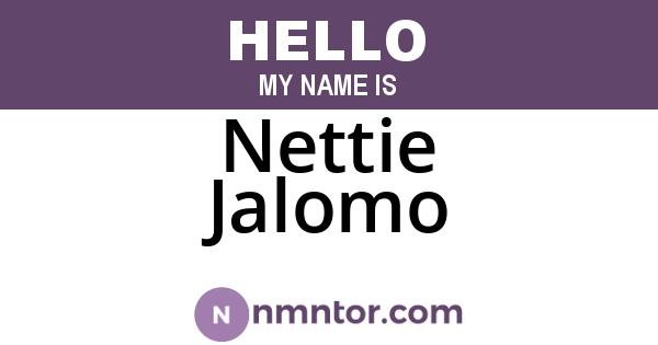 Nettie Jalomo