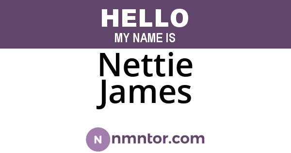Nettie James