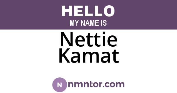 Nettie Kamat