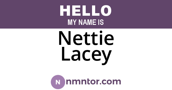Nettie Lacey