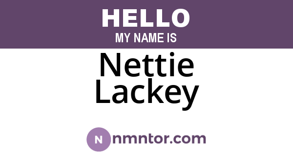Nettie Lackey