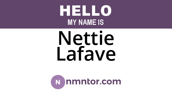 Nettie Lafave