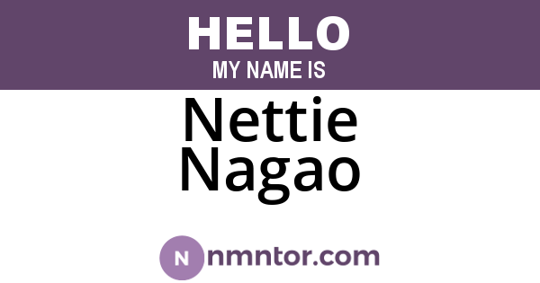 Nettie Nagao