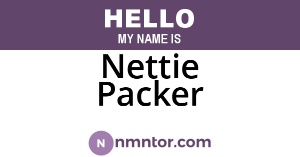 Nettie Packer