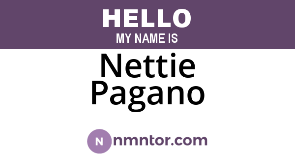 Nettie Pagano