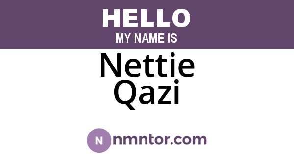 Nettie Qazi