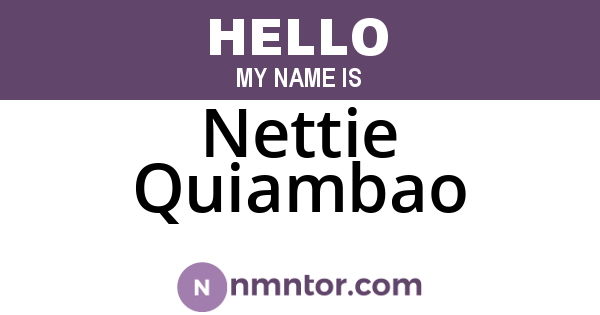 Nettie Quiambao