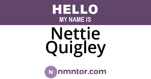 Nettie Quigley