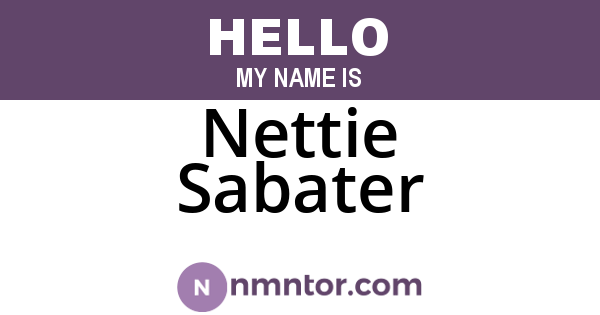 Nettie Sabater