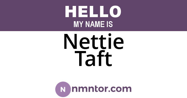 Nettie Taft